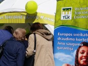 Vilniaus TLK informacinis stendas Europos dienos šventėje Vilniuje. Vilniaus TLK nuotrauka.
