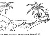 Šarūno Jakšto karikatūra „Krokodilas“ (1984 m.)